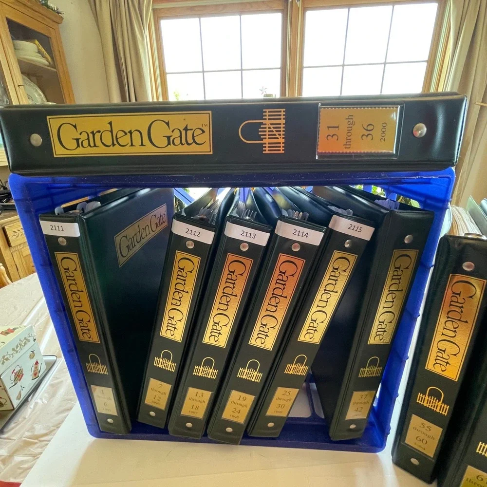 Garden Gate Magazine Collection Issues 31-36 with Binder and Index Green